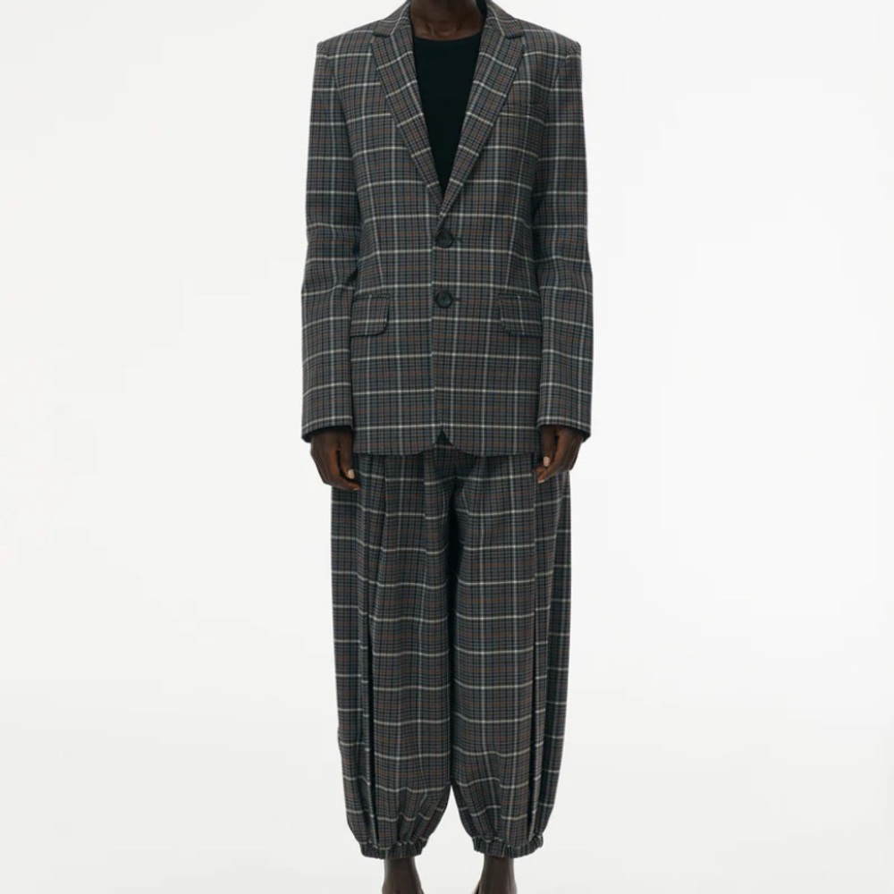Tibi Gabe Menswear Suiting Plaid Blazer
